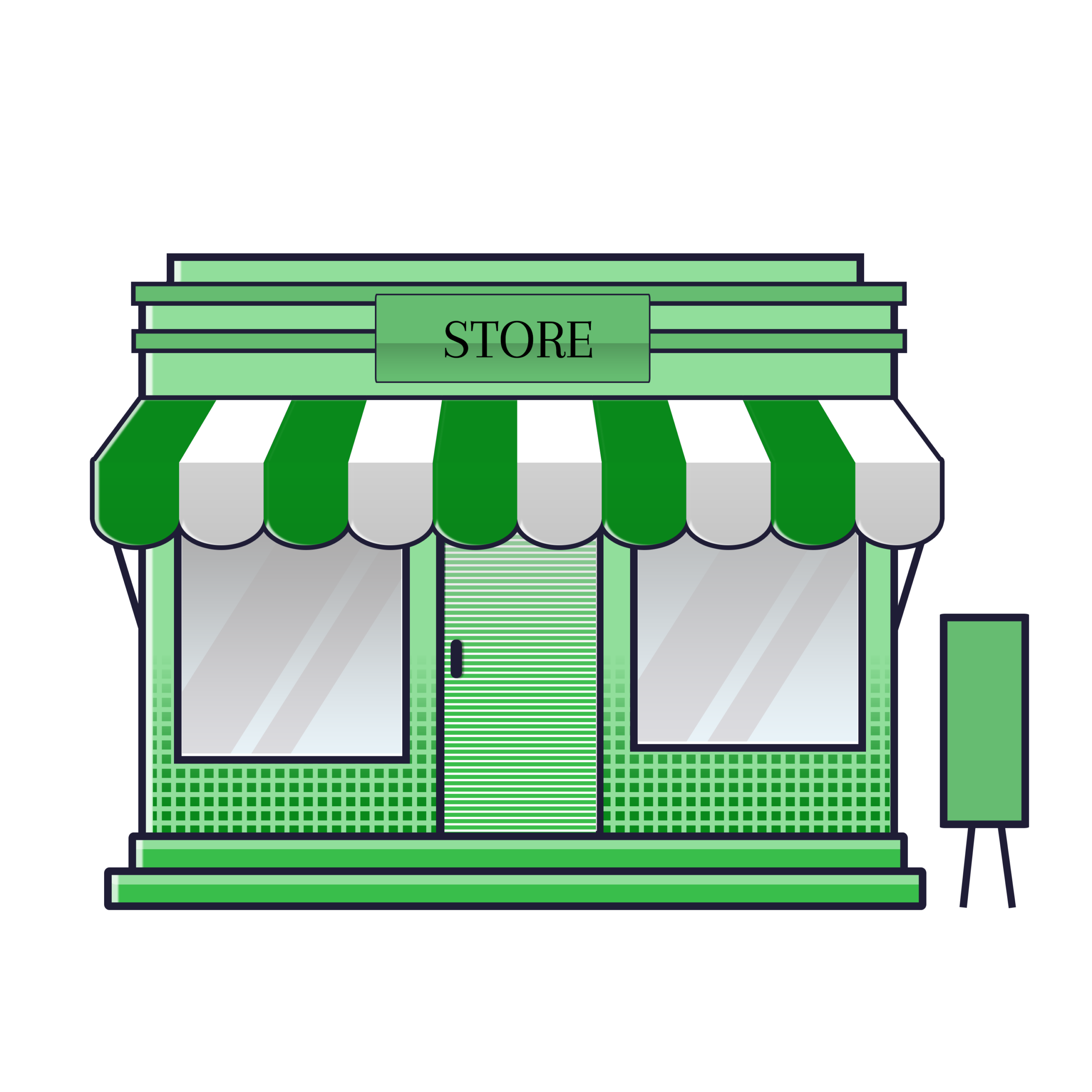 —Pngtree—green store_6942085
